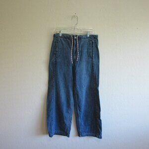 PILCRO Blue 26 Wide Leg Cotton Denim Jeans